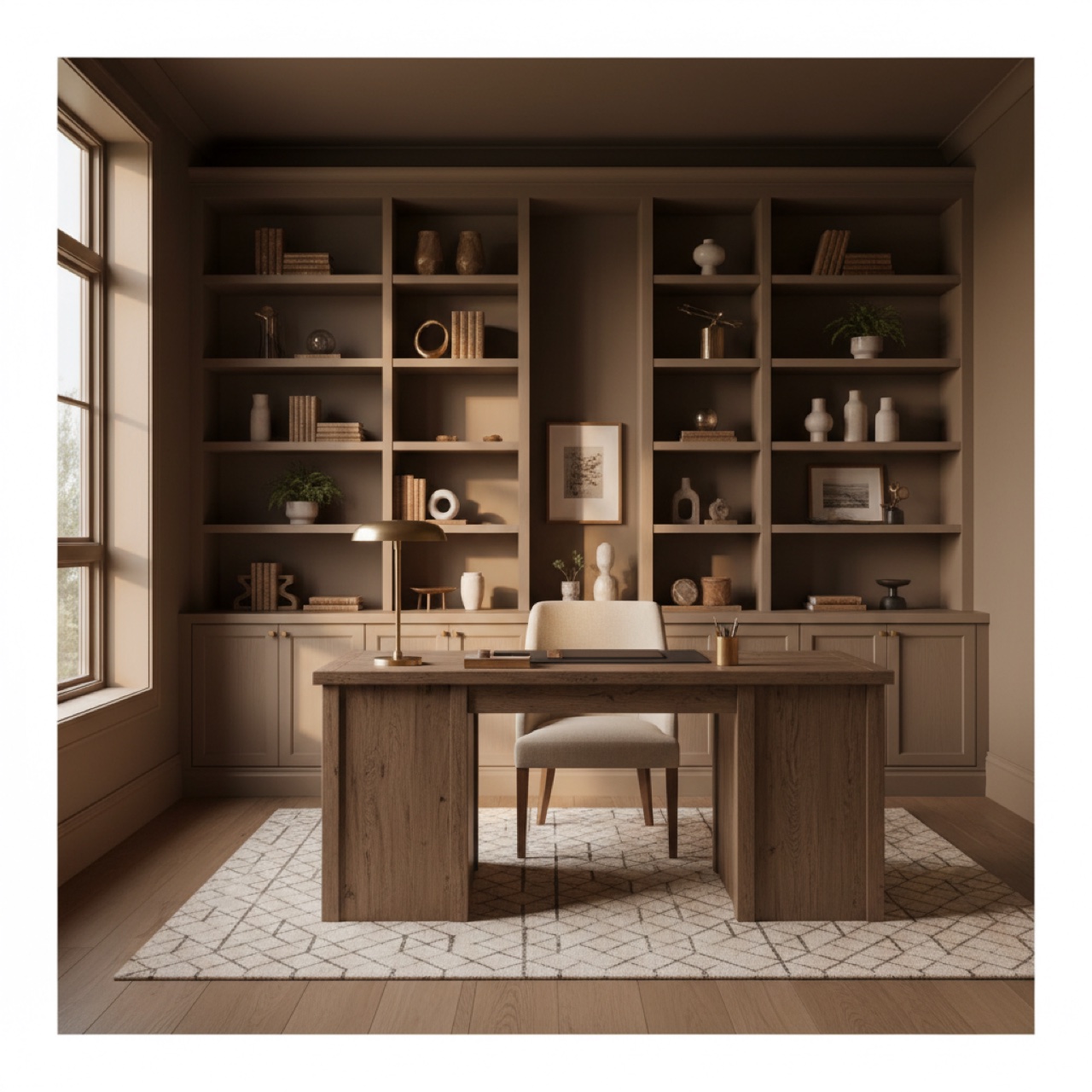 Home Office in Warm Taupe